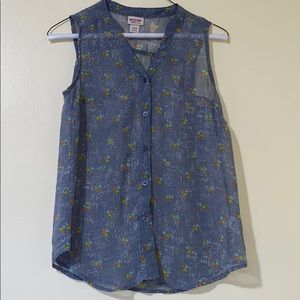 Button down summer dressy blouse